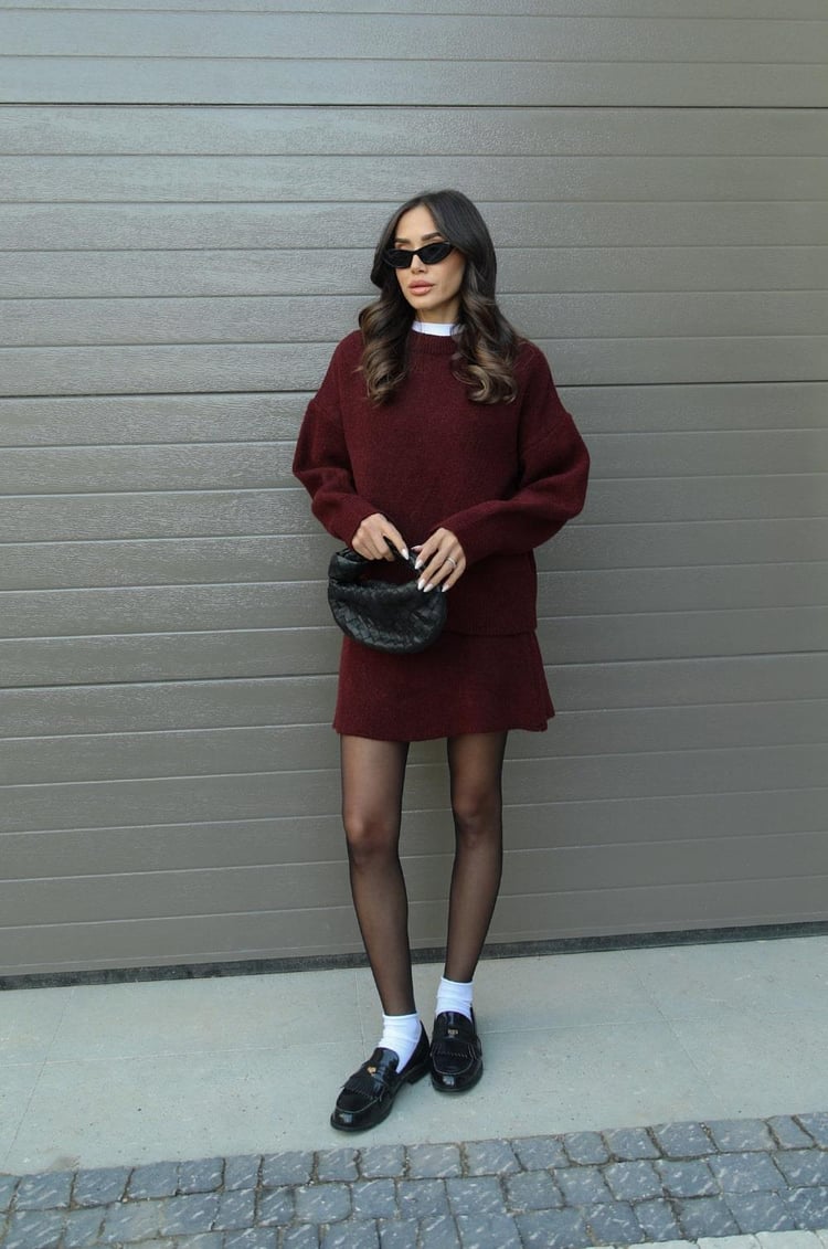 Elsie | Ensemble Tricoté (Top + Jupe)