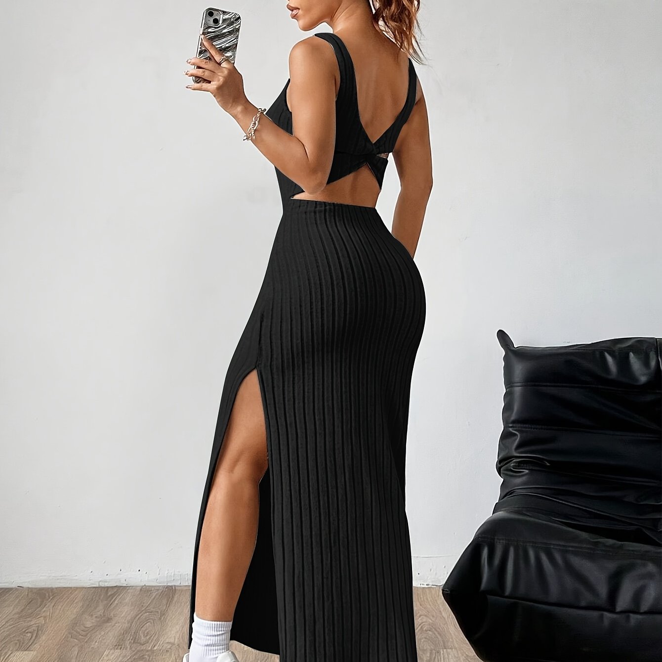 Noémie | Robe Fendue & Dos Dénudé