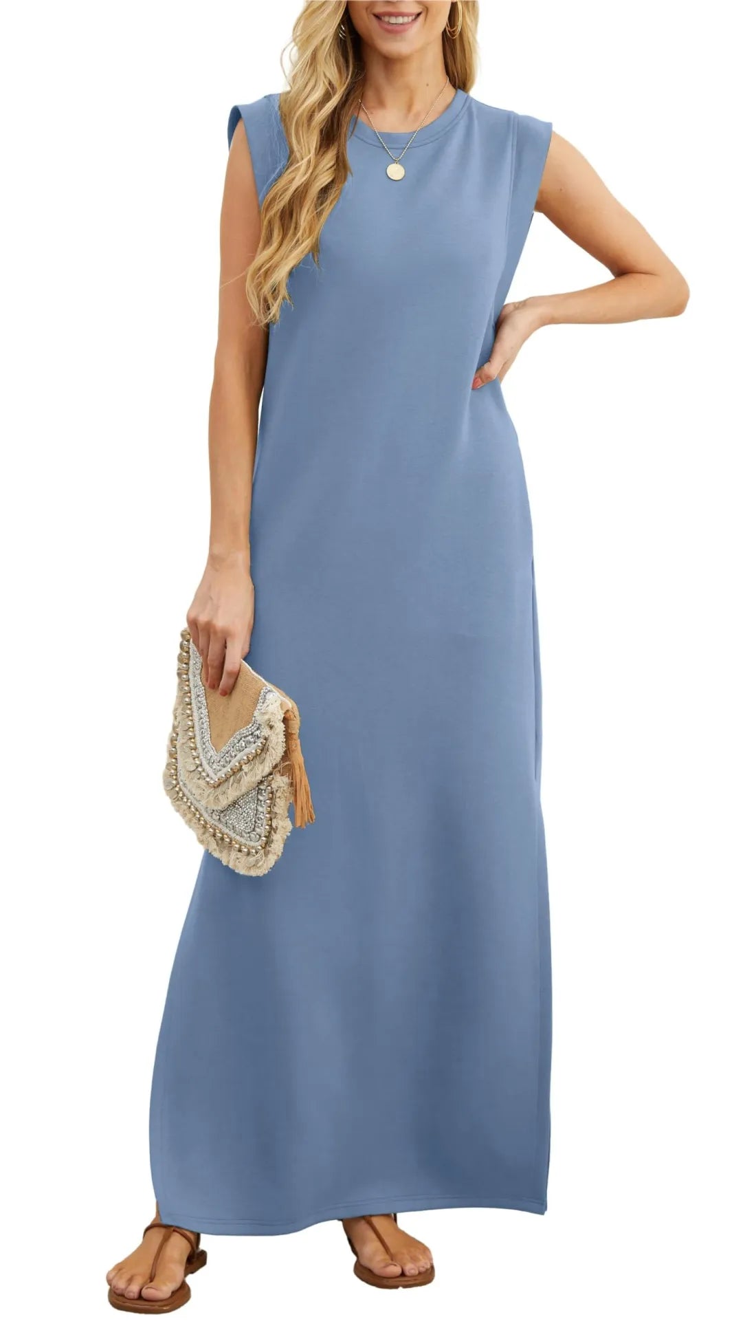 Maelis | Robe Maxi Fendue Décontractée