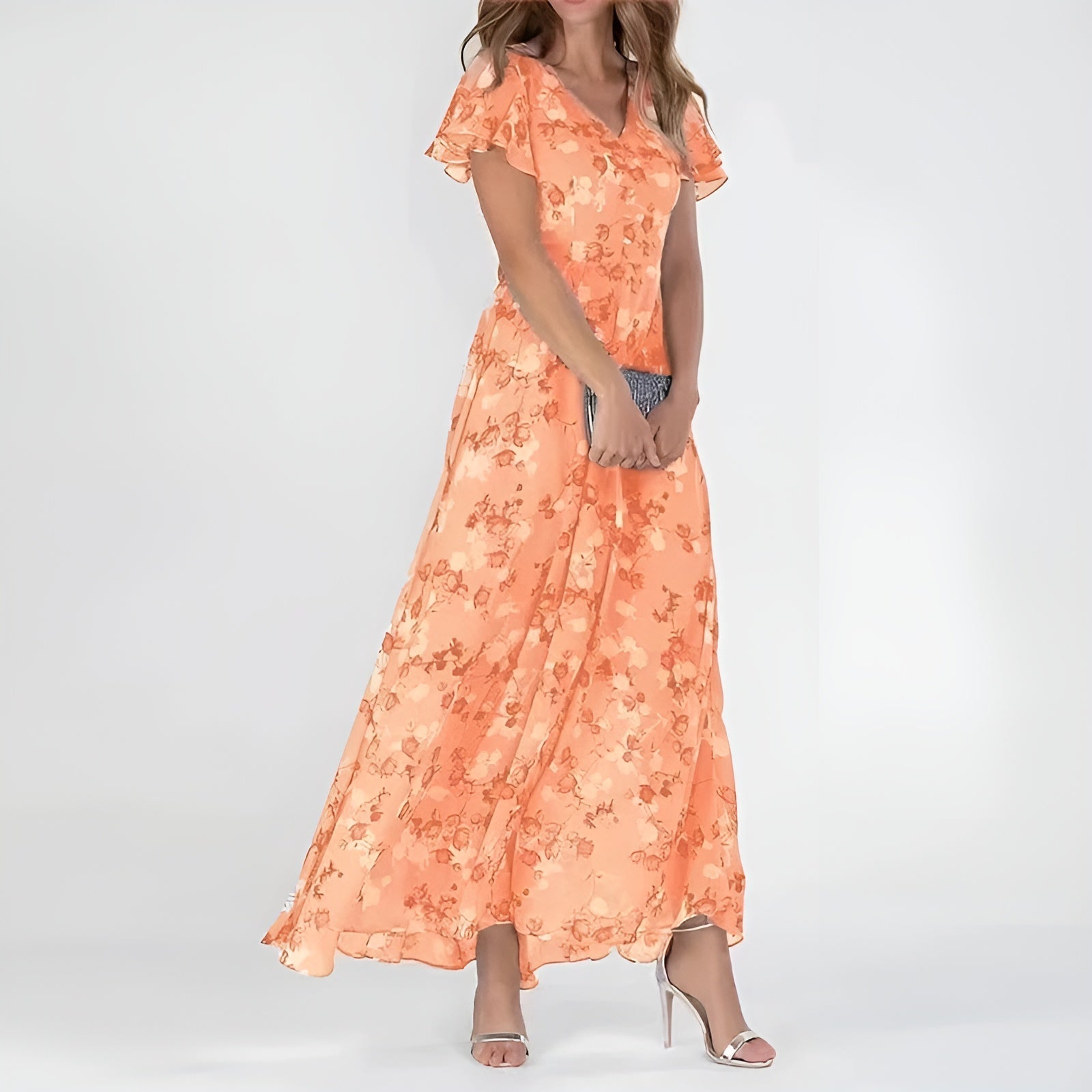 Mirena  | Robe Longue Fleurie & Charme Romantique