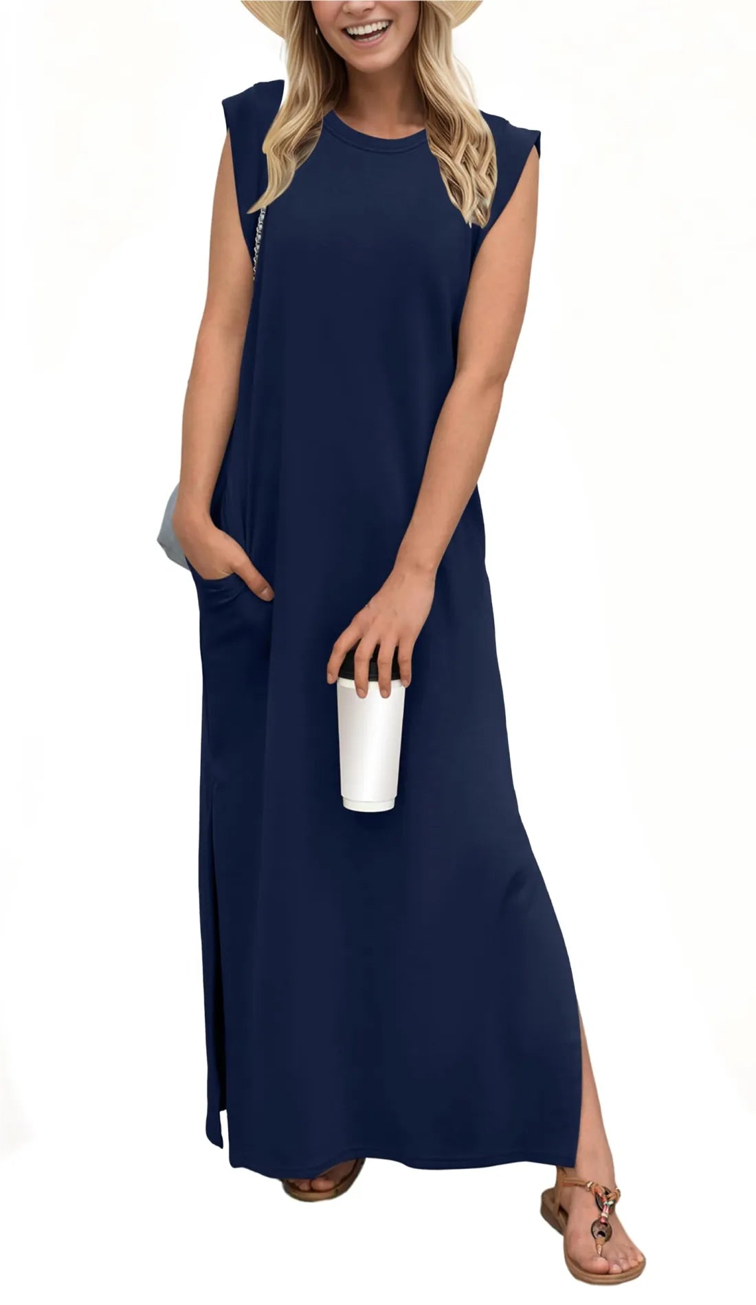 Maelis | Robe Maxi Fendue Décontractée