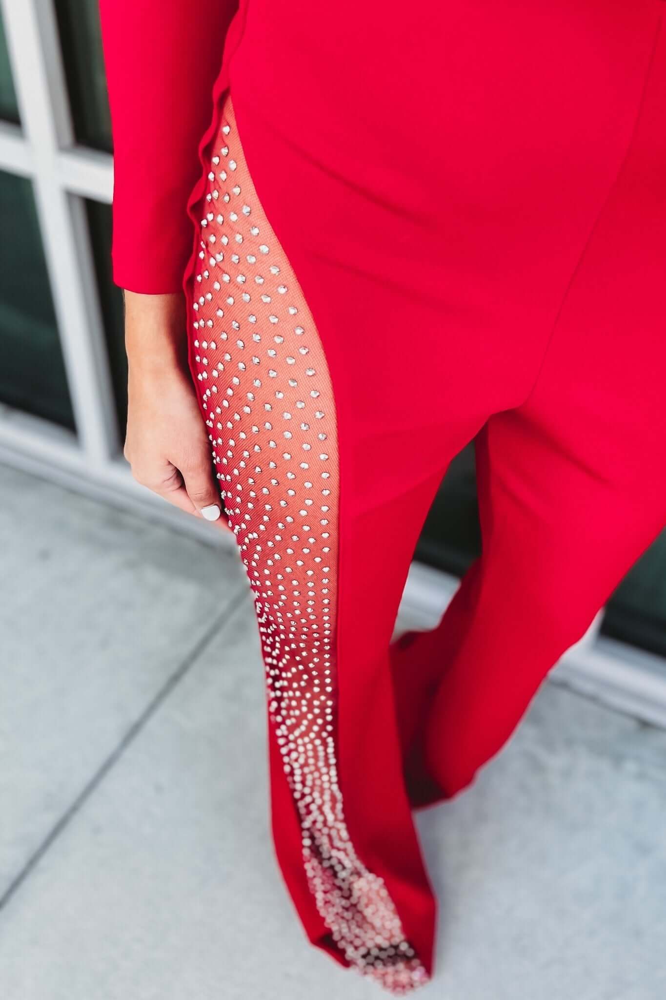 Zelorava | Jumpsuit Asymétrique à Strass