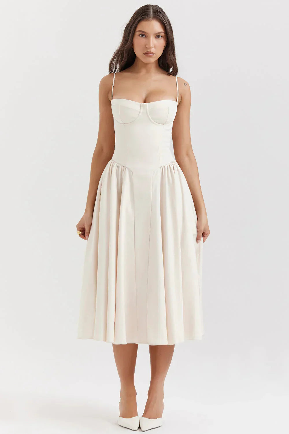 Sabine | Robe Corset Élégante à Fines Bretelles