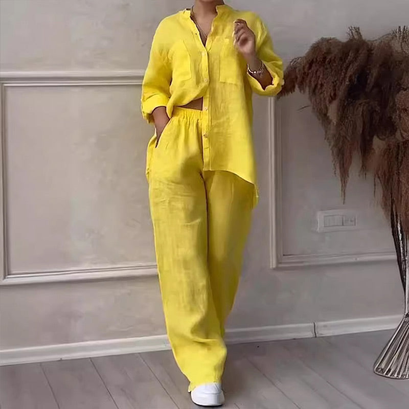 Isla | Ensemble Chemise Boutonnée et Pantalon