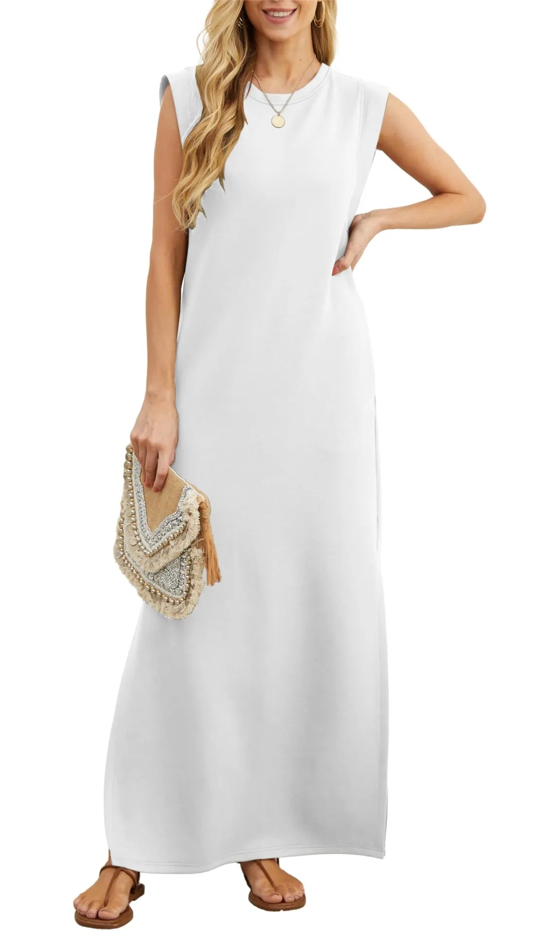 Maelis | Robe Maxi Fendue Décontractée